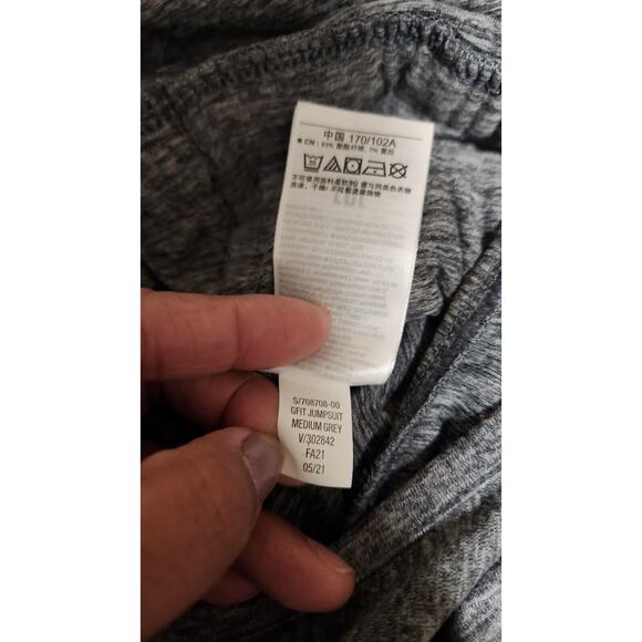 Gap Fit Brushed Tech Jersey Gray Tank Top Sleeveless Jumpsuit Plus XXL Stretchy - Picture 15 of 16